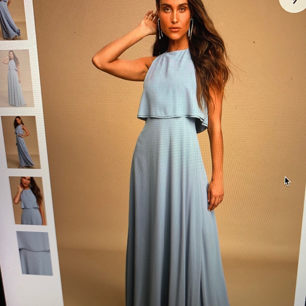 Lulus Light Blue Sleeveless Maxi Dress